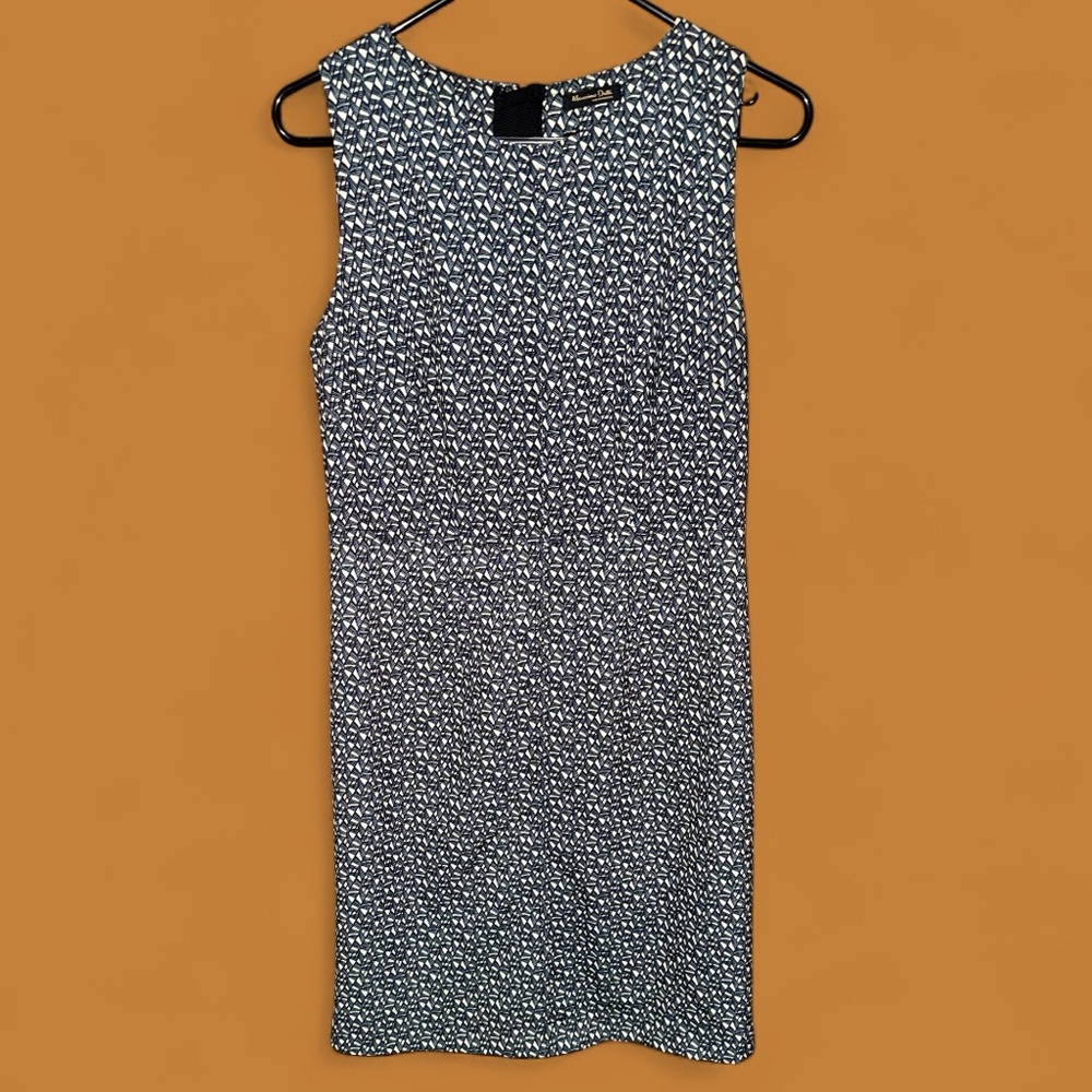 EUC Massimo Dutti Black and White Mini Dress